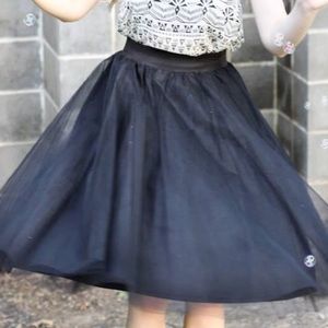 Black tulle skirt